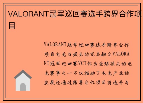 VALORANT冠军巡回赛选手跨界合作项目